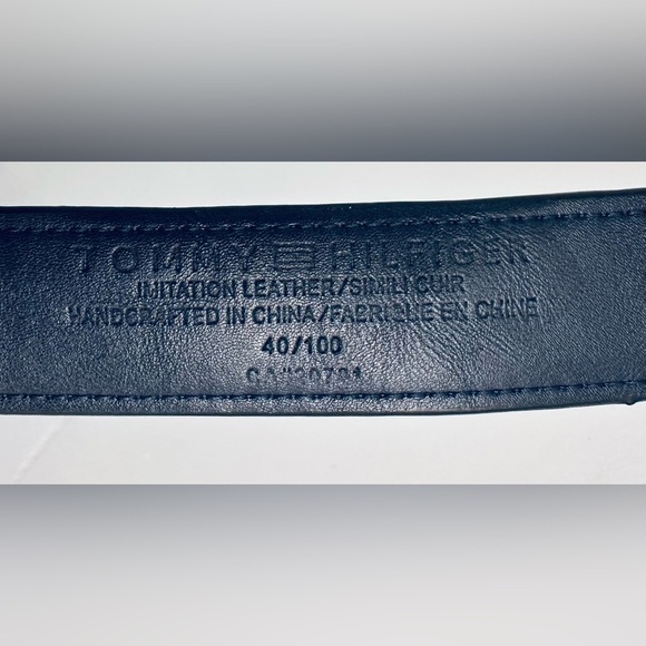 Vintage Tommy Hilfiger Red and Navy Tartan Plaid Belt, Men’s Size 40 - Picture 5 of 15